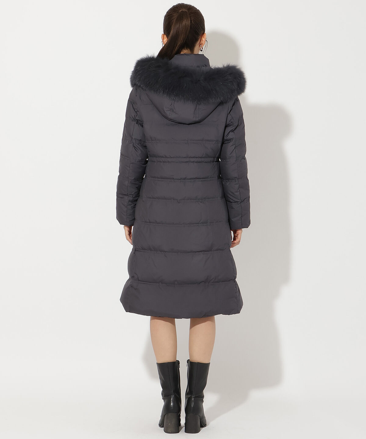 アンドクチュール「FOXファー付きプレミアムミドルロングダウン」|ダウン|