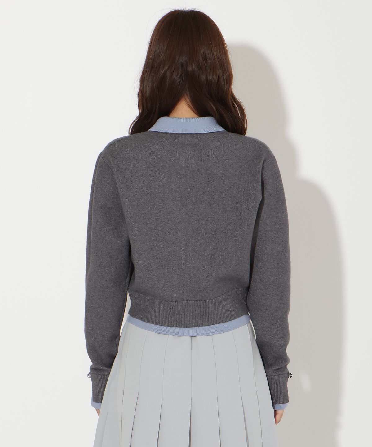 アンドクチュール「レイヤードライクニットカーデ」|カーディガン|