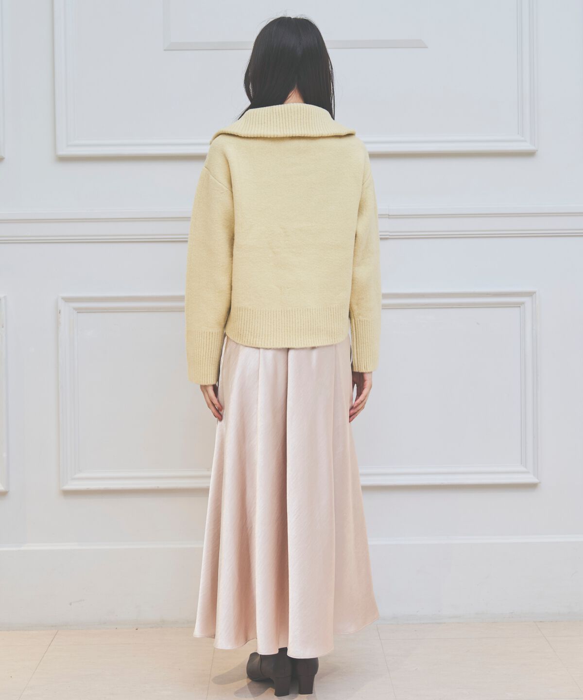 アンドクチュール「ZIPビッグカラープルオーバー」|ニット・セーター|