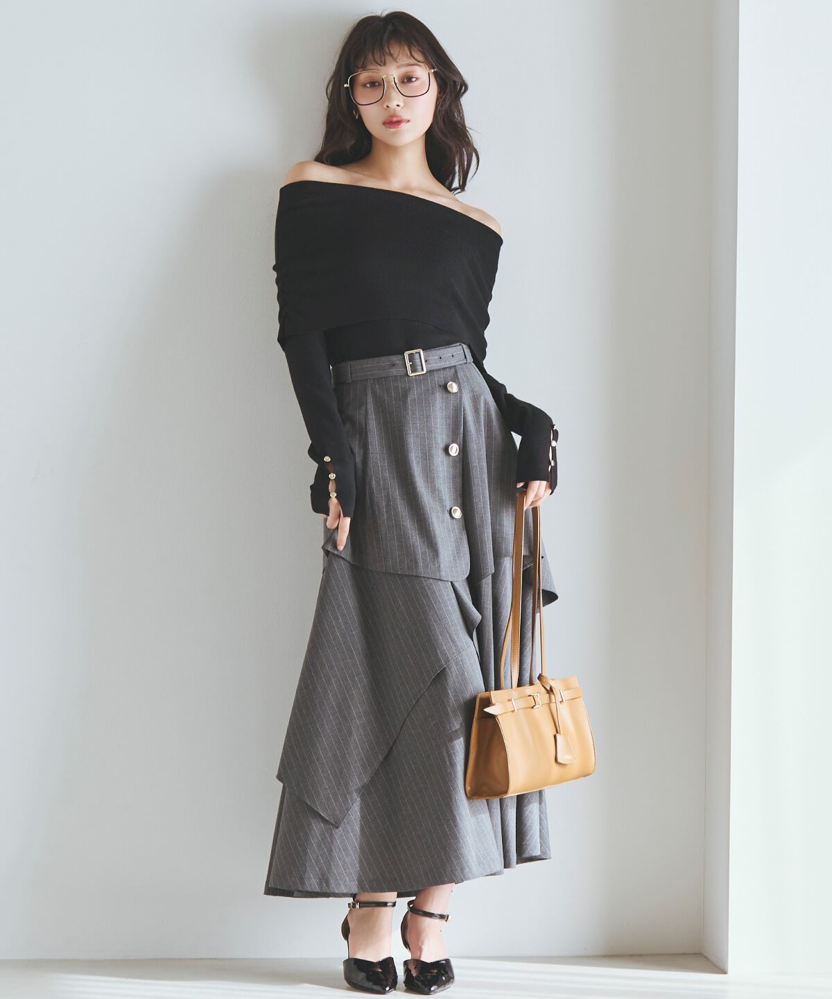 アンドクチュール「オフショルプルオーバー」|ニット・セーター|