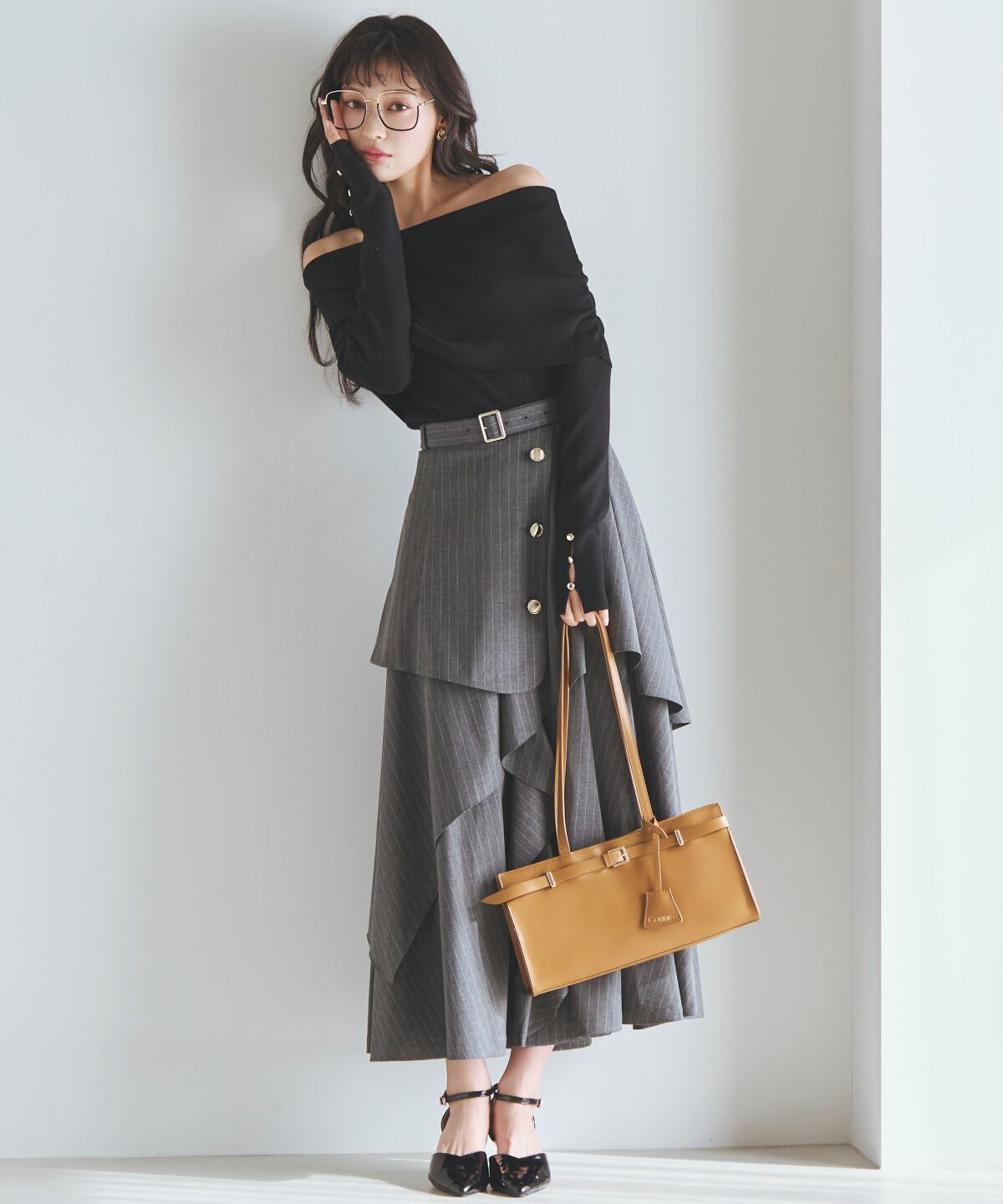 アンドクチュール「オフショルプルオーバー」|ニット・セーター|