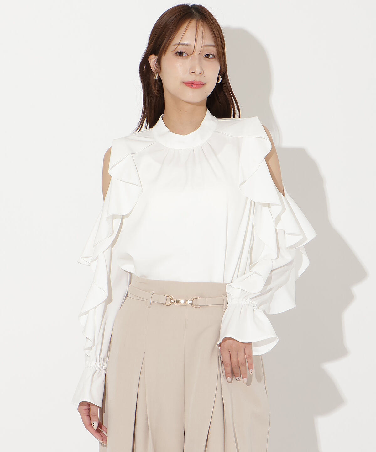 アンドクチュール「フリルボウタイブラウス」|シャツ・ブラウス|