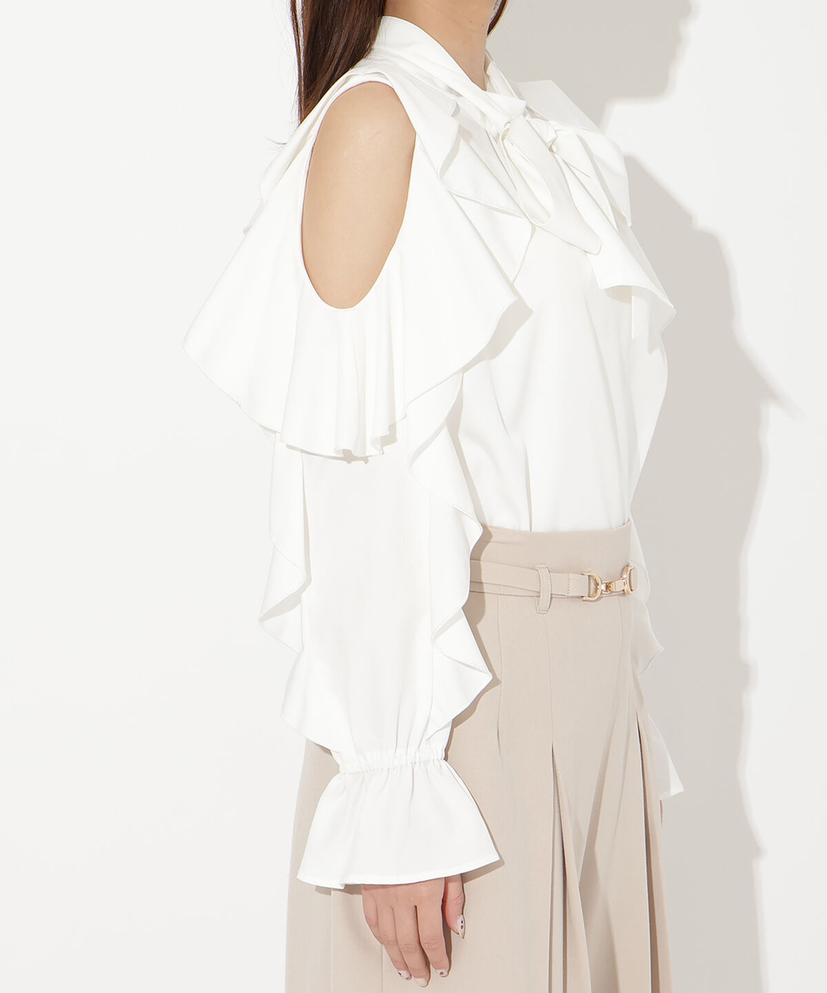 アンドクチュール「フリルボウタイブラウス」|シャツ・ブラウス|