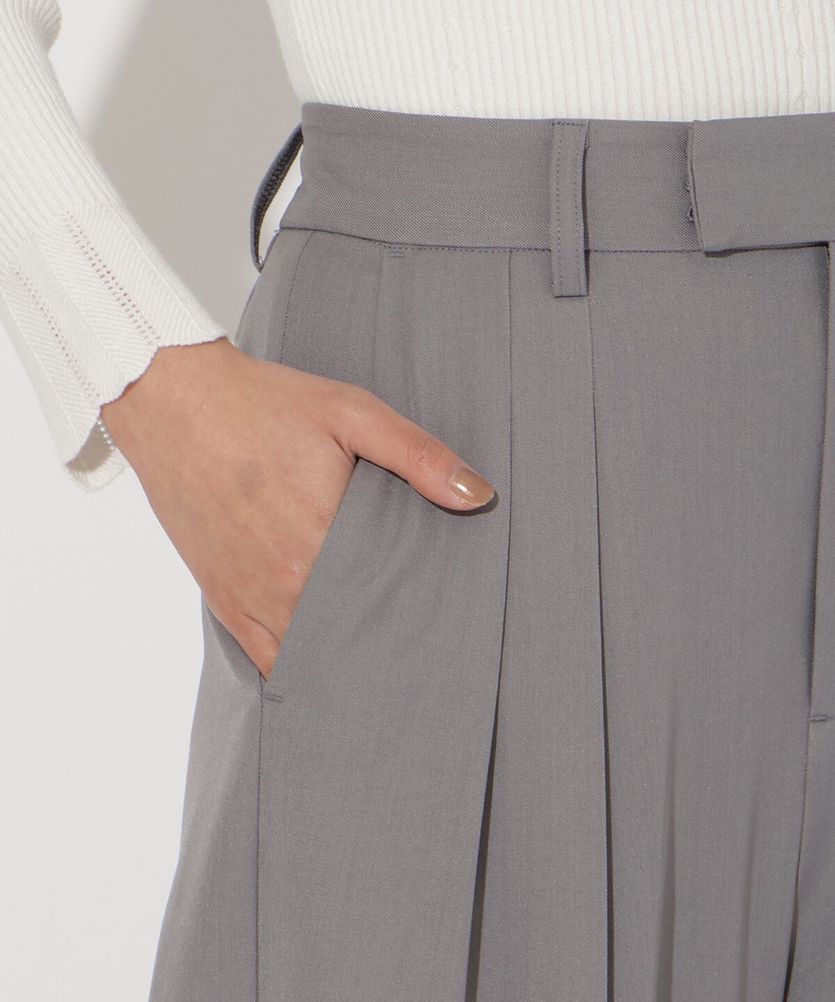 アンドクチュール「タックワイドパンツ」|その他|