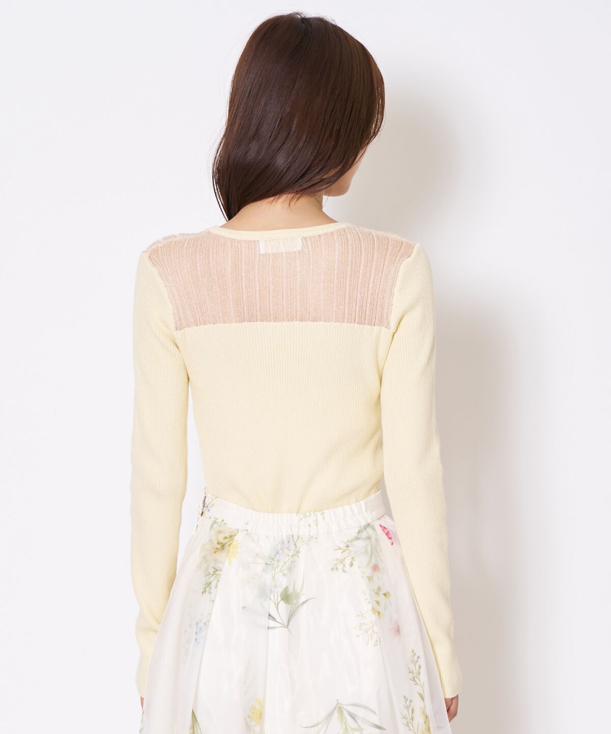 アンドクチュール「シアーリブニットプルオーバー」|ニット・セーター|