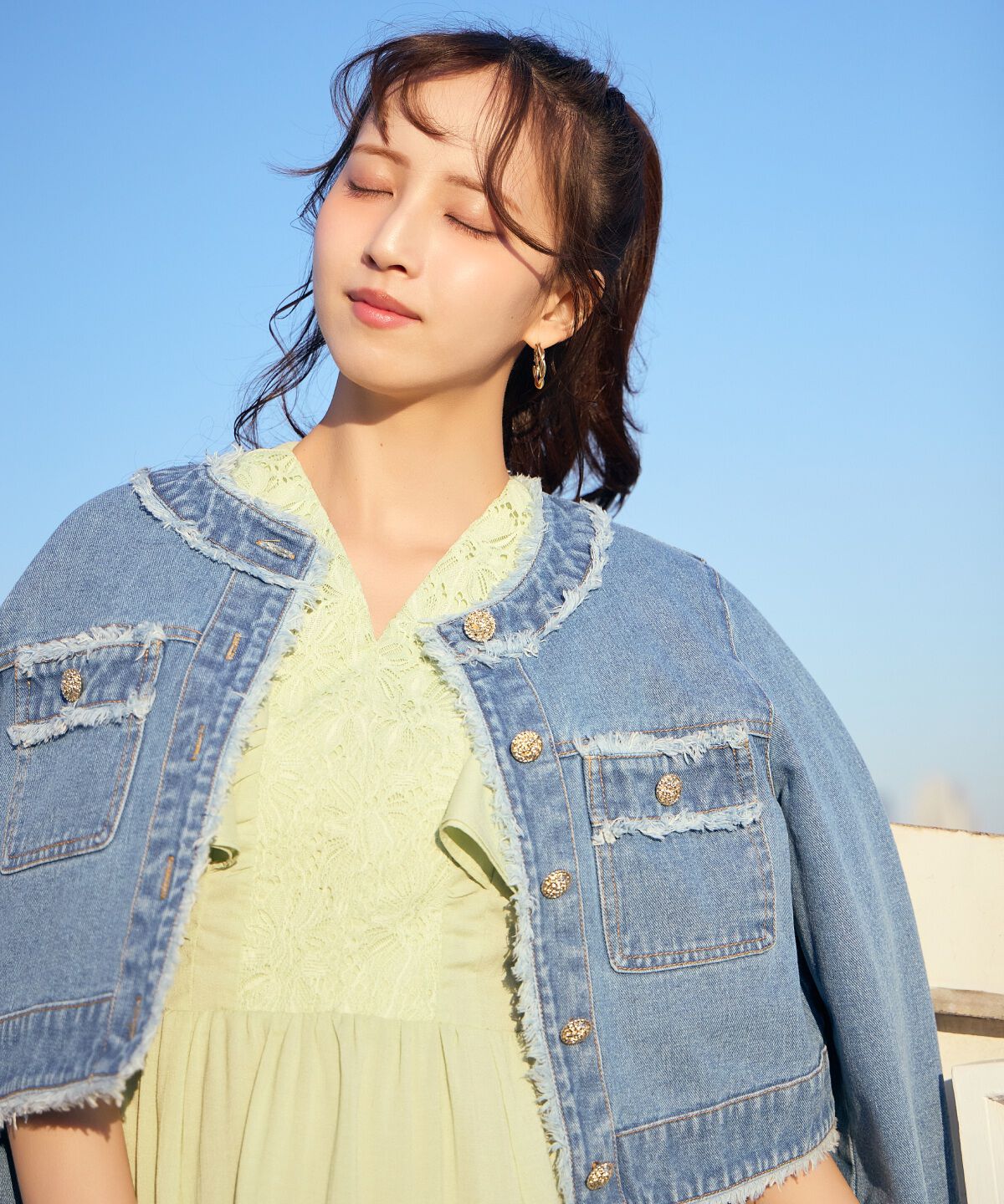 アンドクチュール「フリンジデニムジャケット」|デニムジャケット|