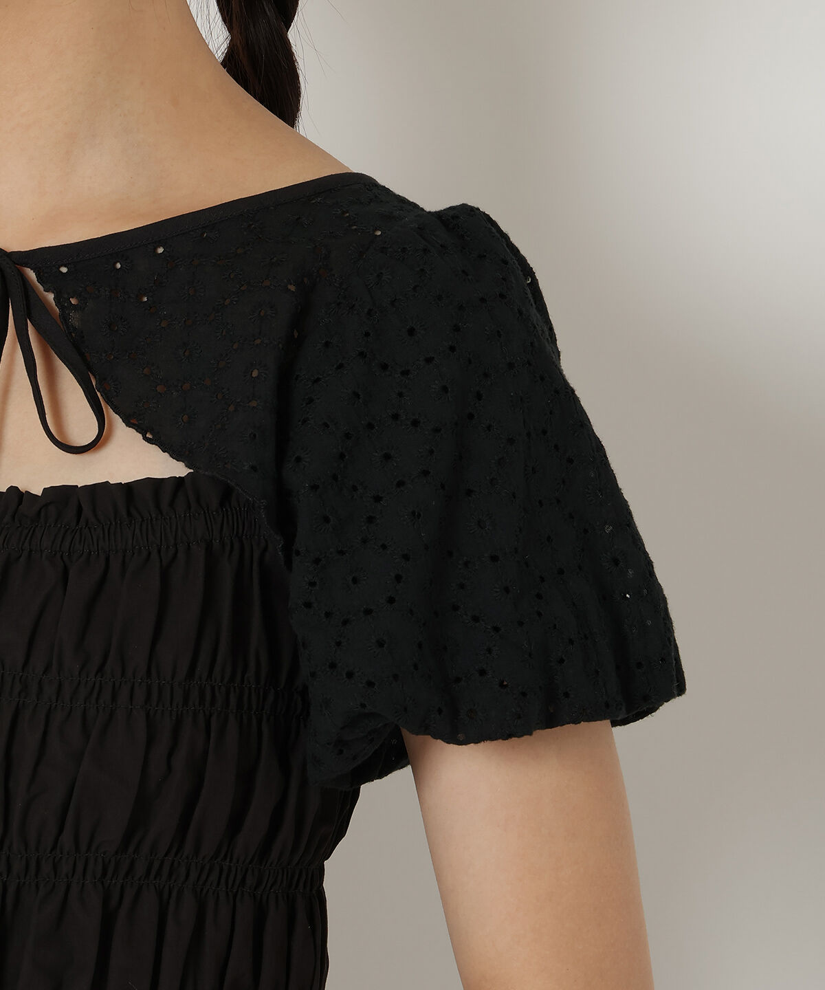 REDYAZEL「コットンレースシャーリングブラウス」|シャツ・ブラウス|