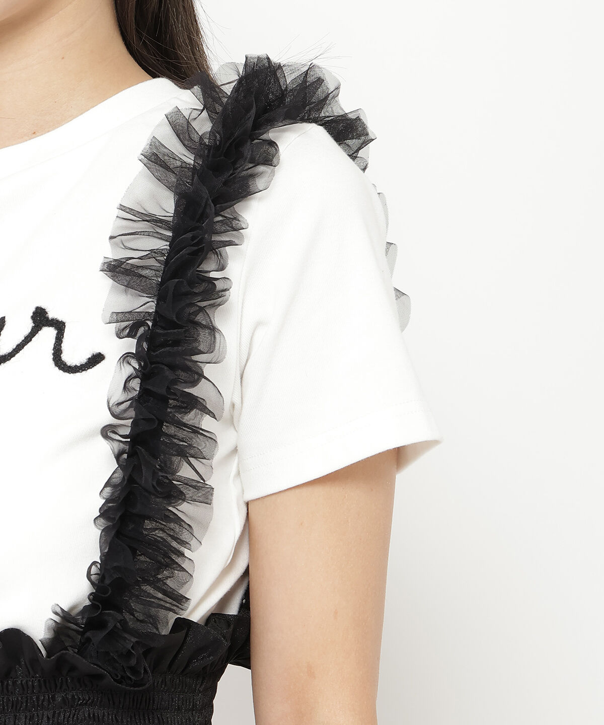 REDYAZEL「チュールショルダーフレアスカート」|フレア|