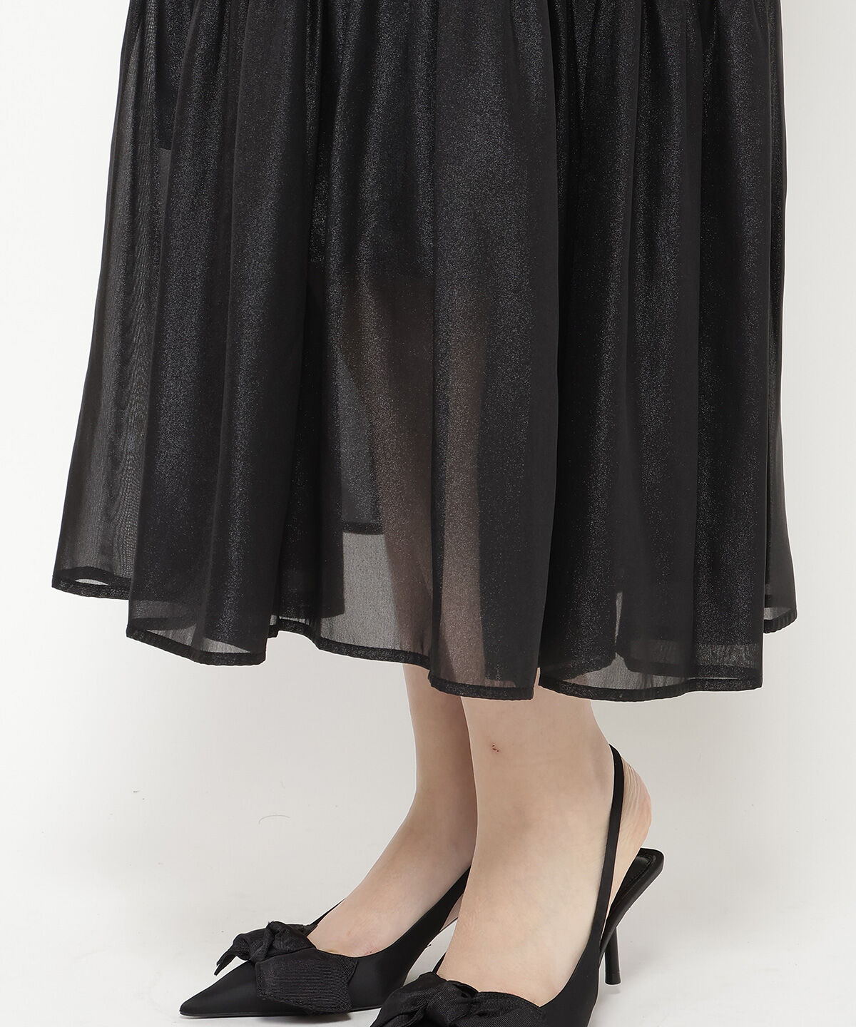 REDYAZEL「チュールショルダーフレアスカート」|フレア|