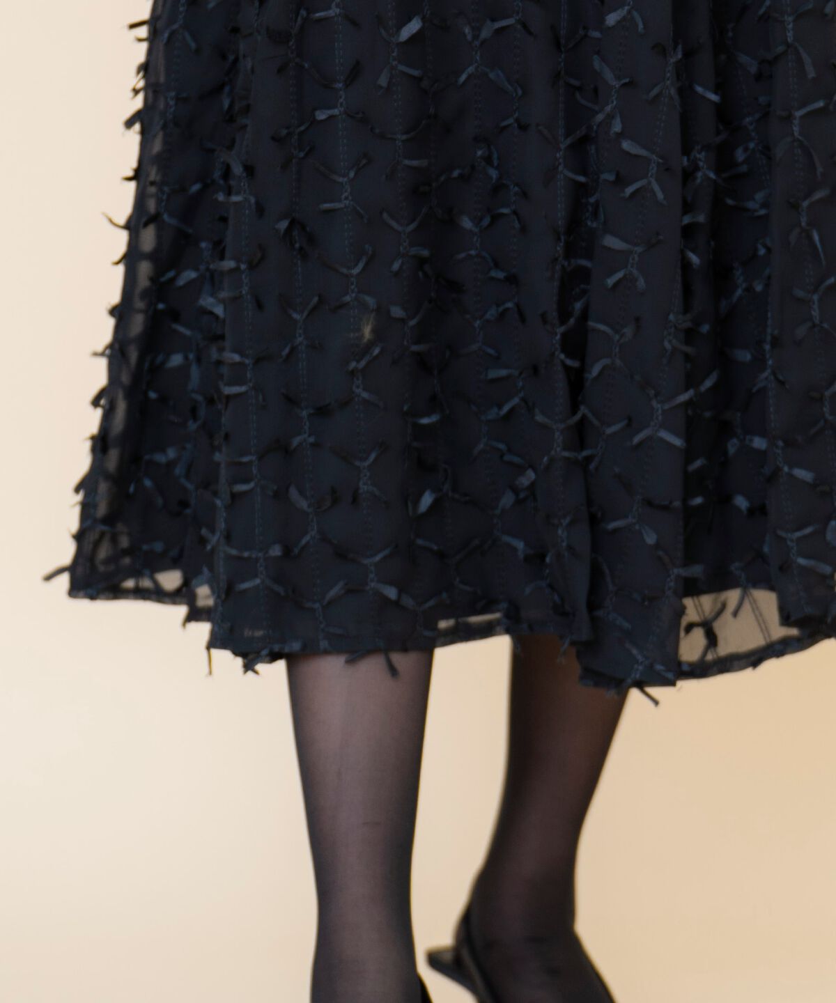 REDYAZEL「リボンモチーフフレアスカート」|フレア|