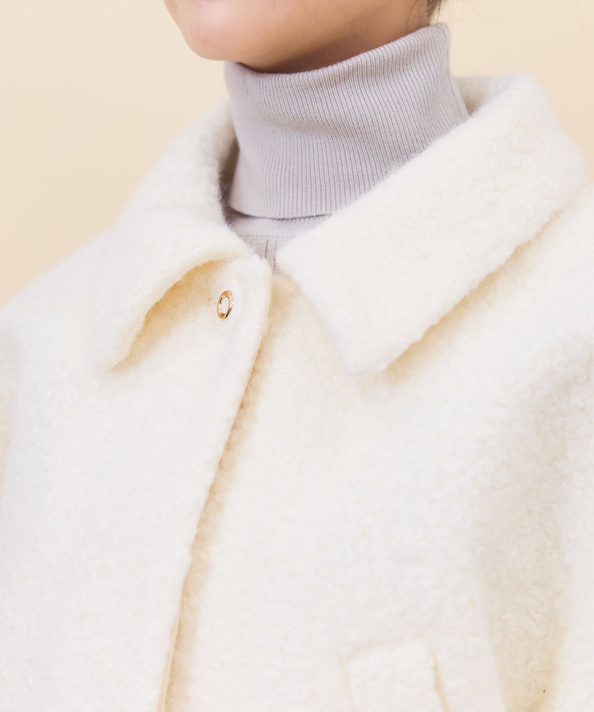 REDYAZEL「ブークレショートコート」|ステンカラーコート|