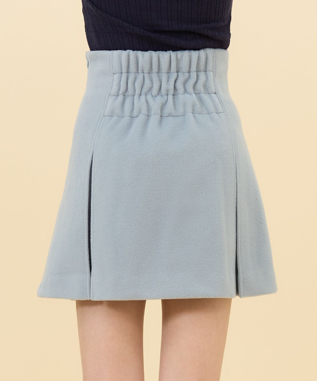 REDYAZEL「カットメルトンミニスカート」|フレア|