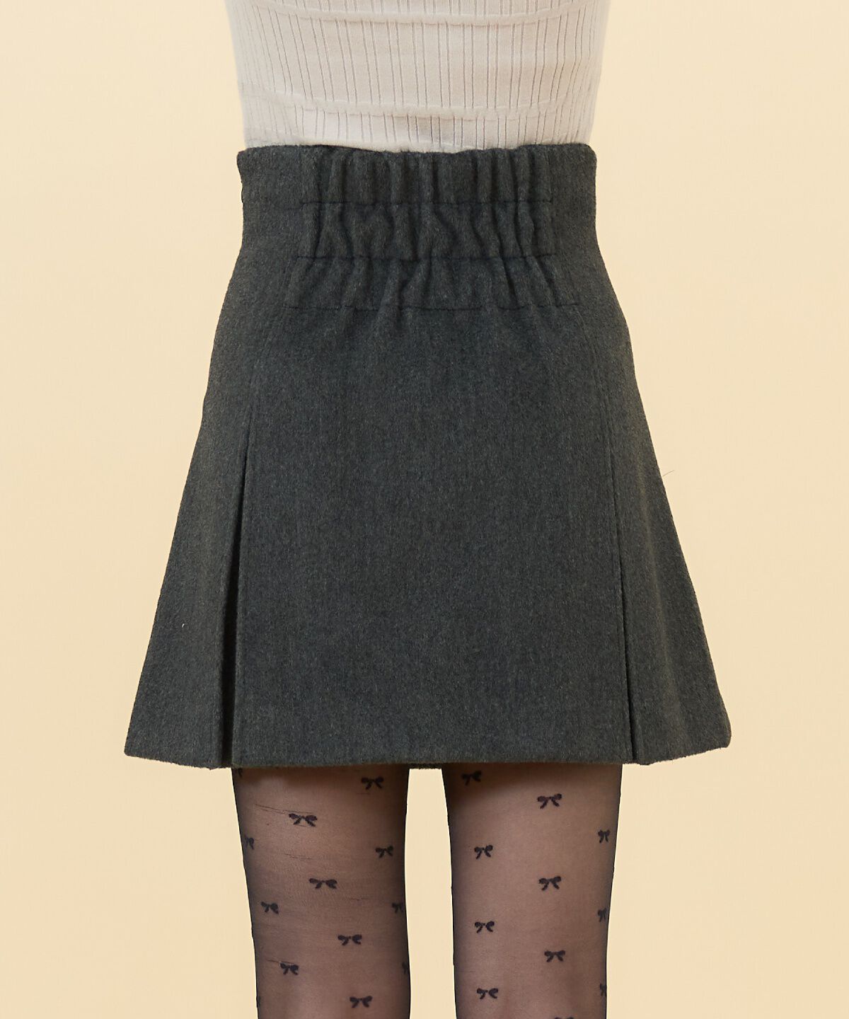 REDYAZEL「カットメルトンミニスカート」|フレア|