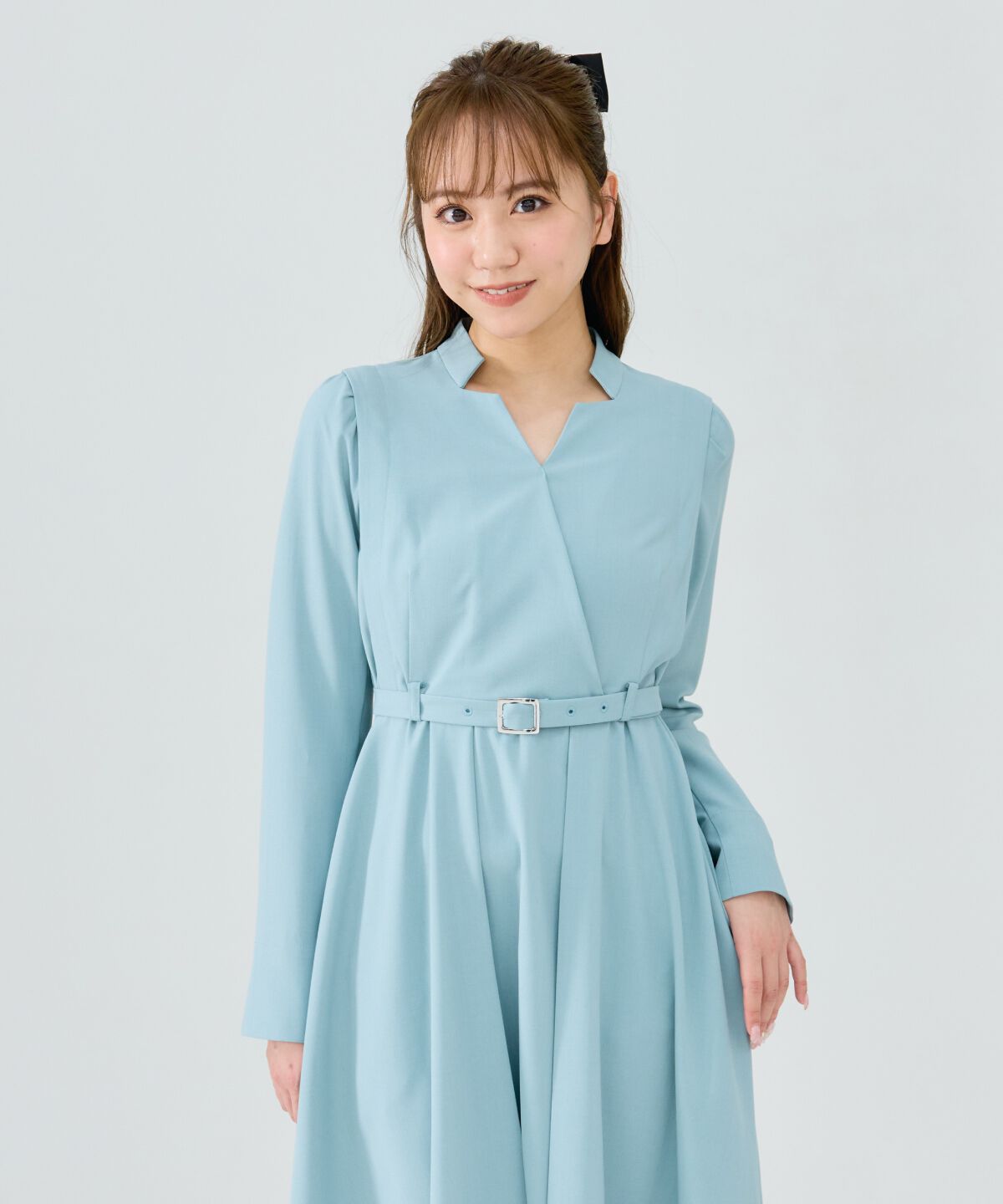 REDYAZEL「シャドウラメストライプカシュクールワンピース」|ワンピース|