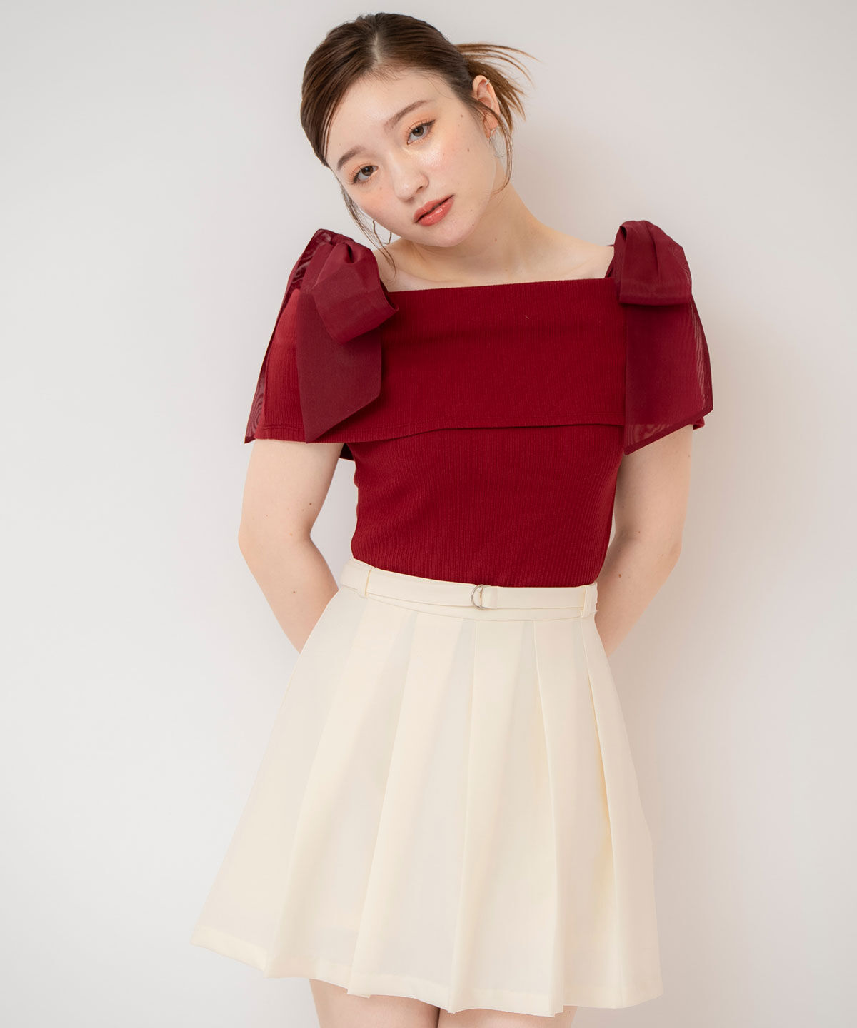 REDYAZEL「プリーツスカートルックショートパンツ」|キュロット|