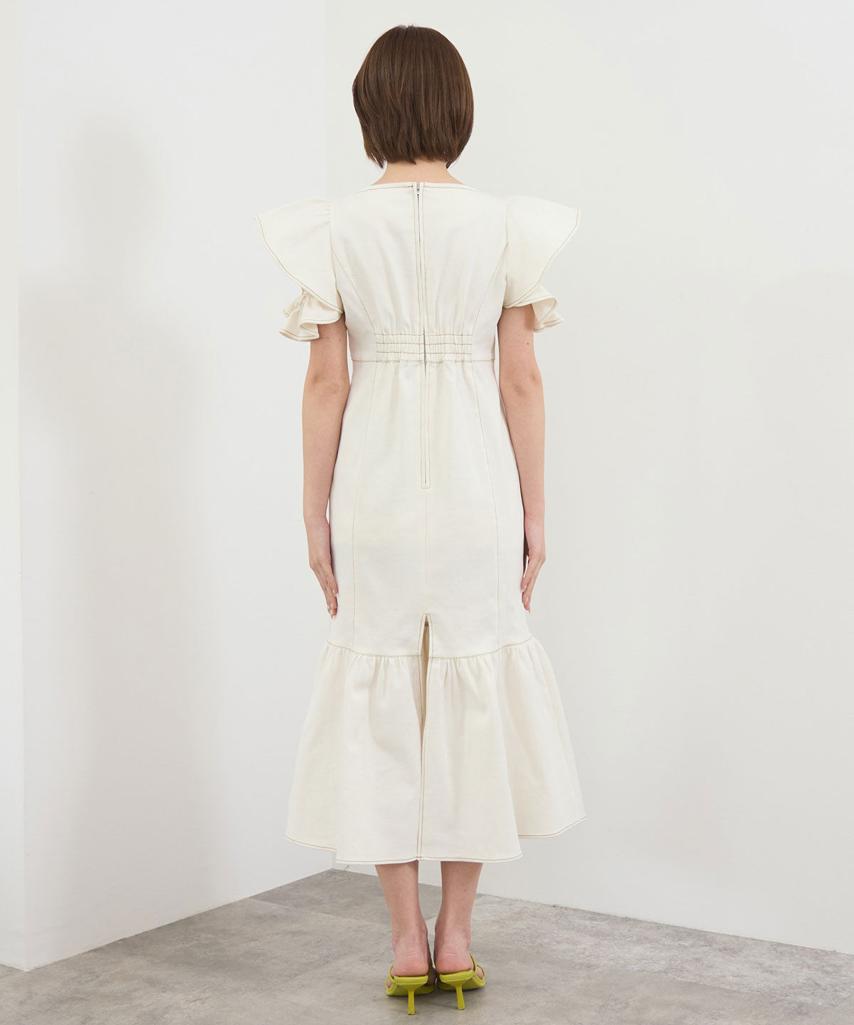 REDYAZEL「フリルスリーブデニムワンピース」|ワンピース|