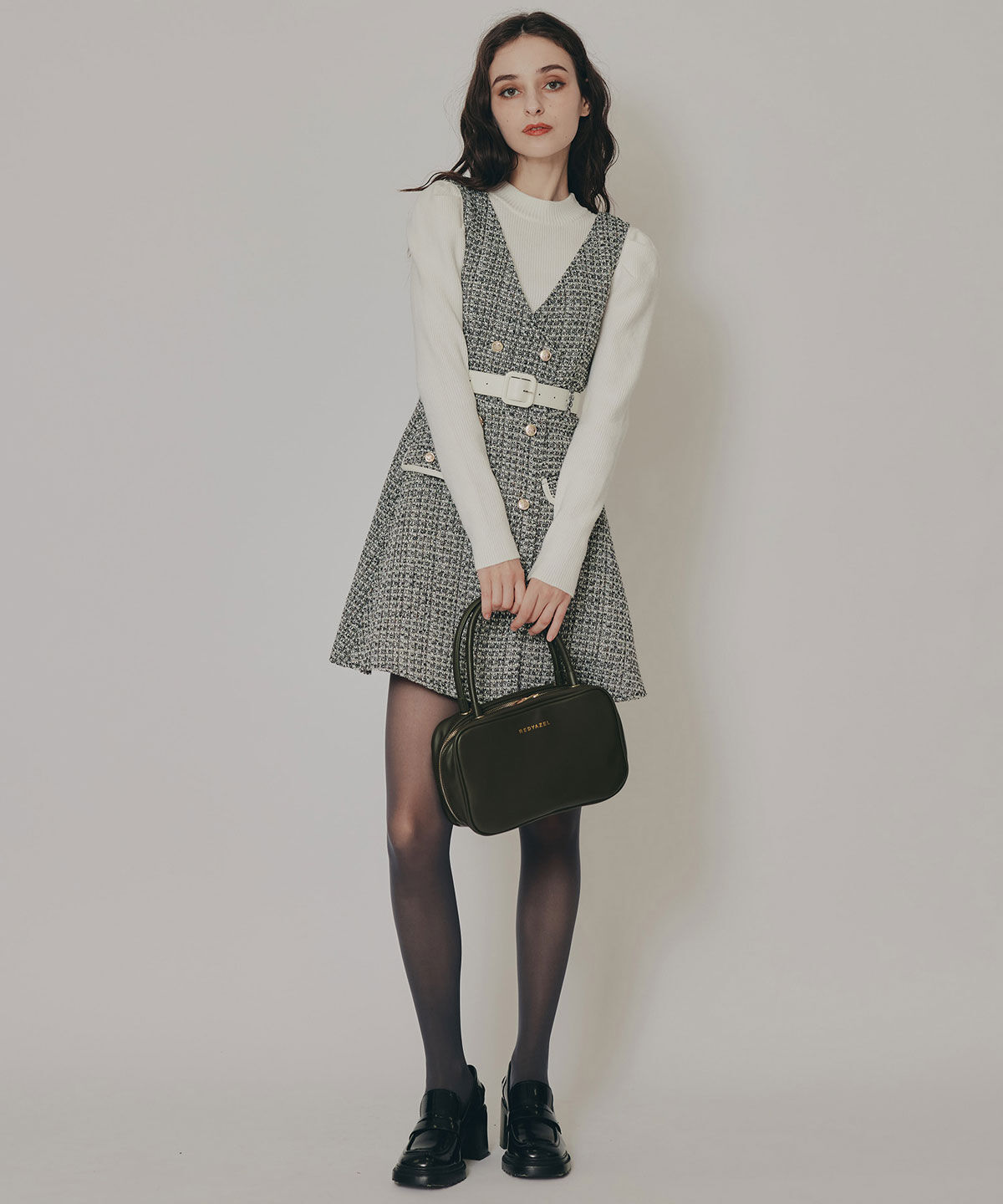 REDYAZEL「パワショルボトルネックニットトップス」|ニット・セーター|