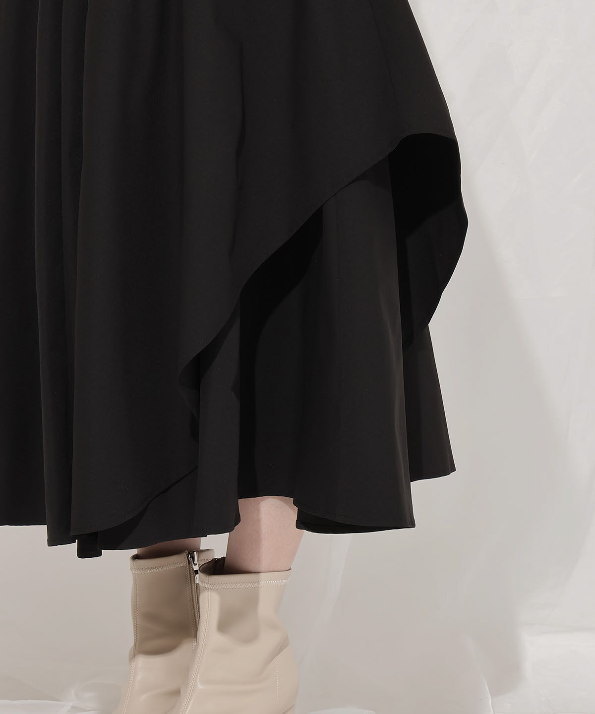 WILLSELECTION「ドロスト風リボンスカート」|フレア|