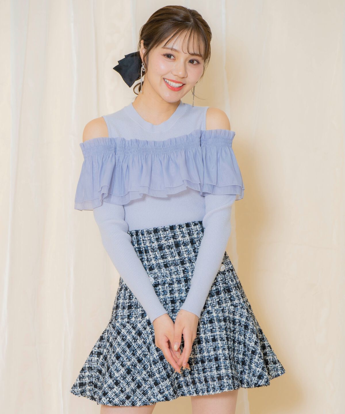 WILLSELECTION「シアーフリルニット」|ニット・セーター|