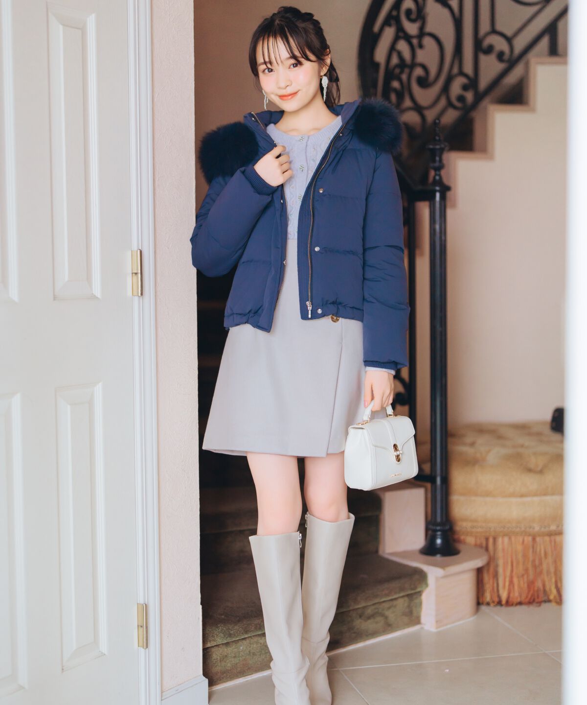 WILLSELECTION「FOXファー付きショートダウン」|ダウン|