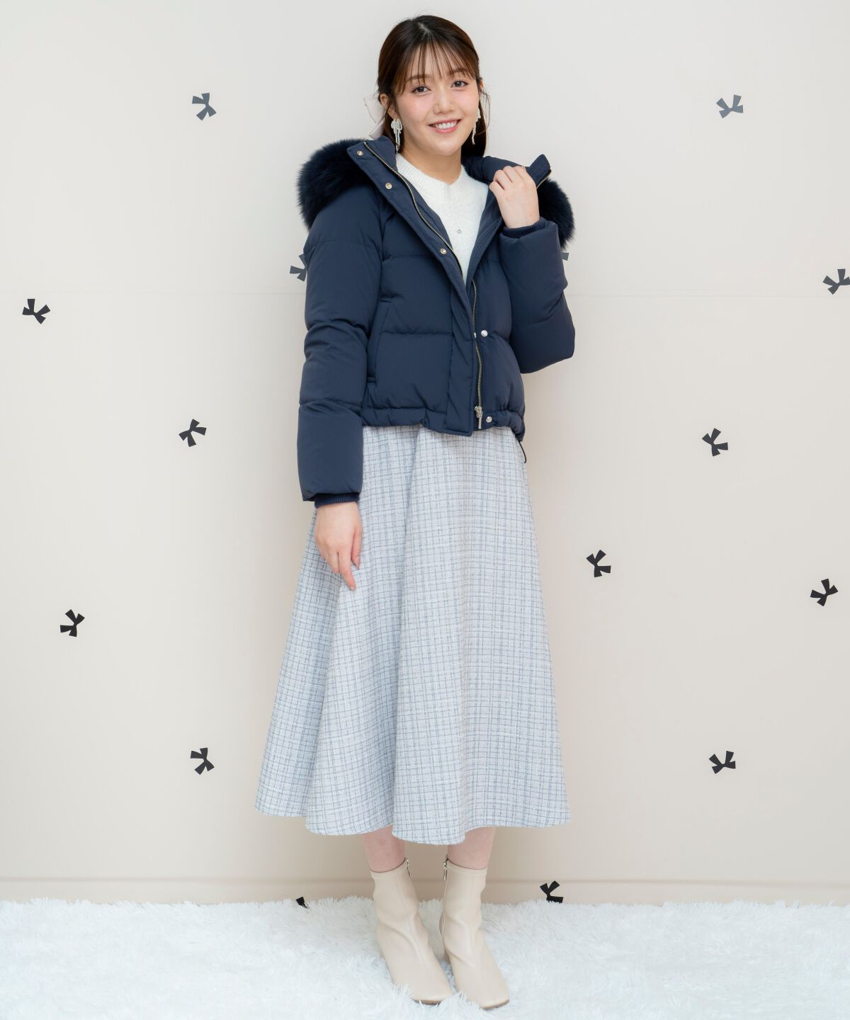 WILLSELECTION「FOXファー付きショートダウン」|ダウン|