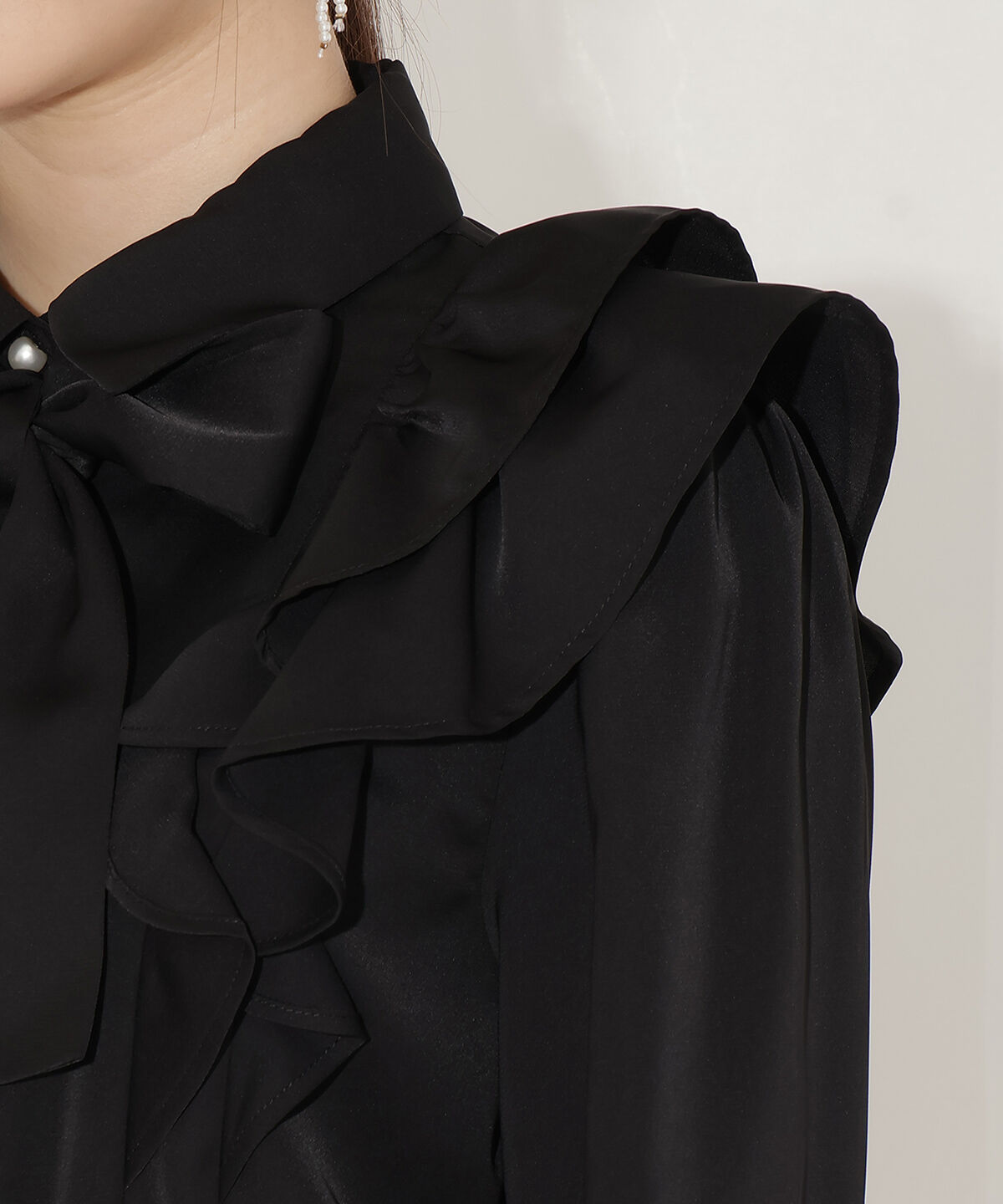 WILLSELECTION「ダブルフリルリボンタイブラウス」|シャツ・ブラウス|