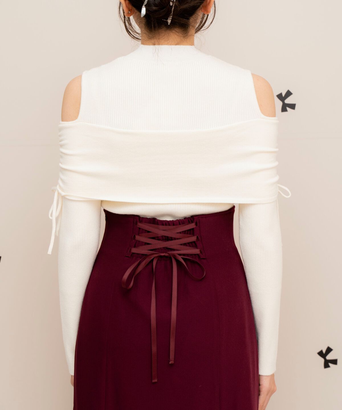 WILLSELECTION「ギャザーリボンオフショルニット」|ニット・セーター|