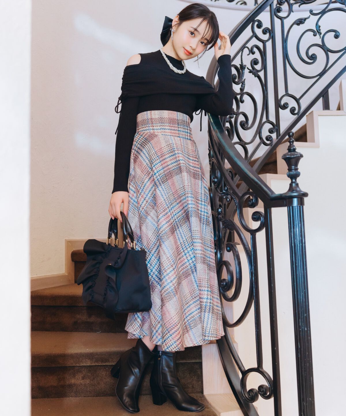 WILLSELECTION「ギャザーリボンオフショルニット」|ニット・セーター|