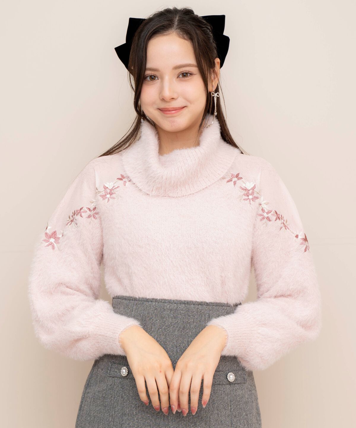 WILLSELECTION「刺繍シャギーニットプルオーバー」|ニット・セーター|