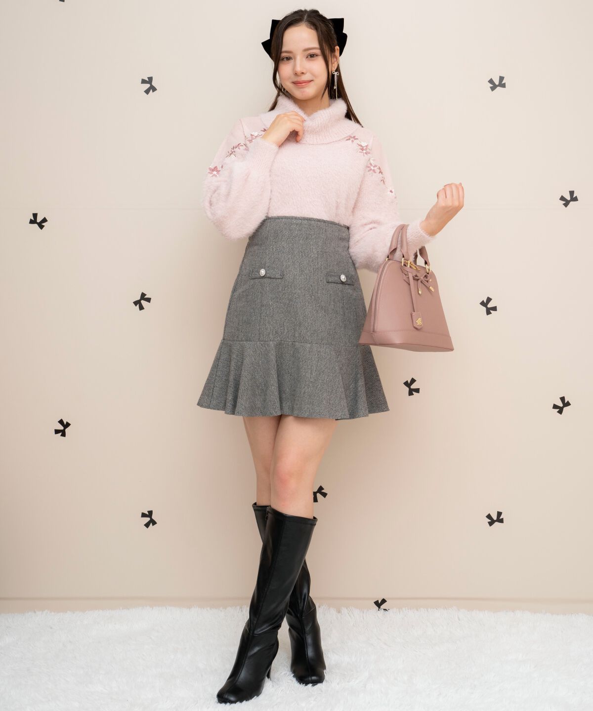 WILLSELECTION「刺繍シャギーニットプルオーバー」|ニット・セーター|