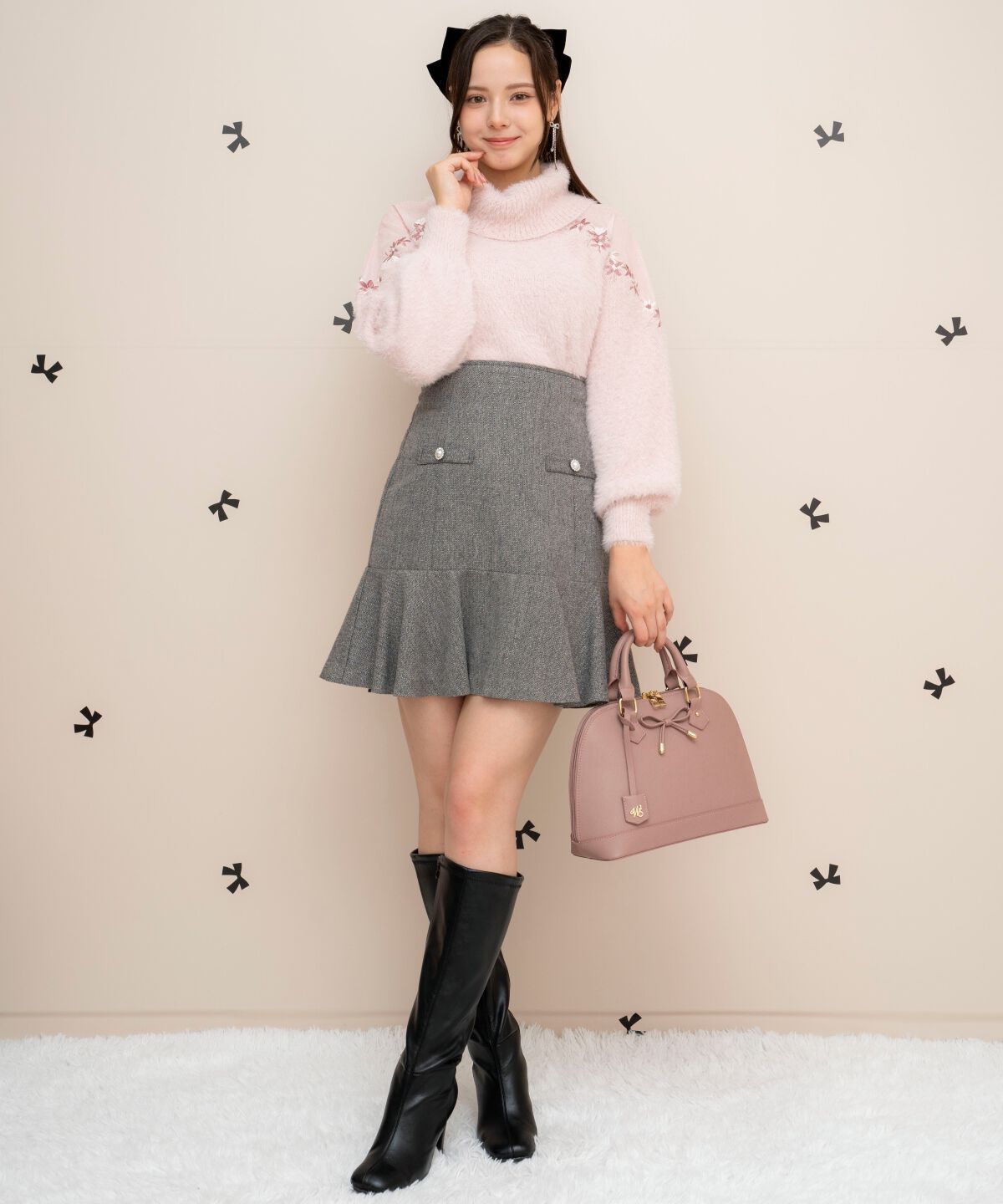 WILLSELECTION「刺繍シャギーニットプルオーバー」|ニット・セーター|