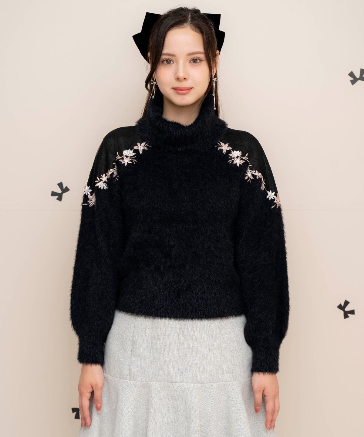 WILLSELECTION「刺繍シャギーニットプルオーバー」|ニット・セーター|