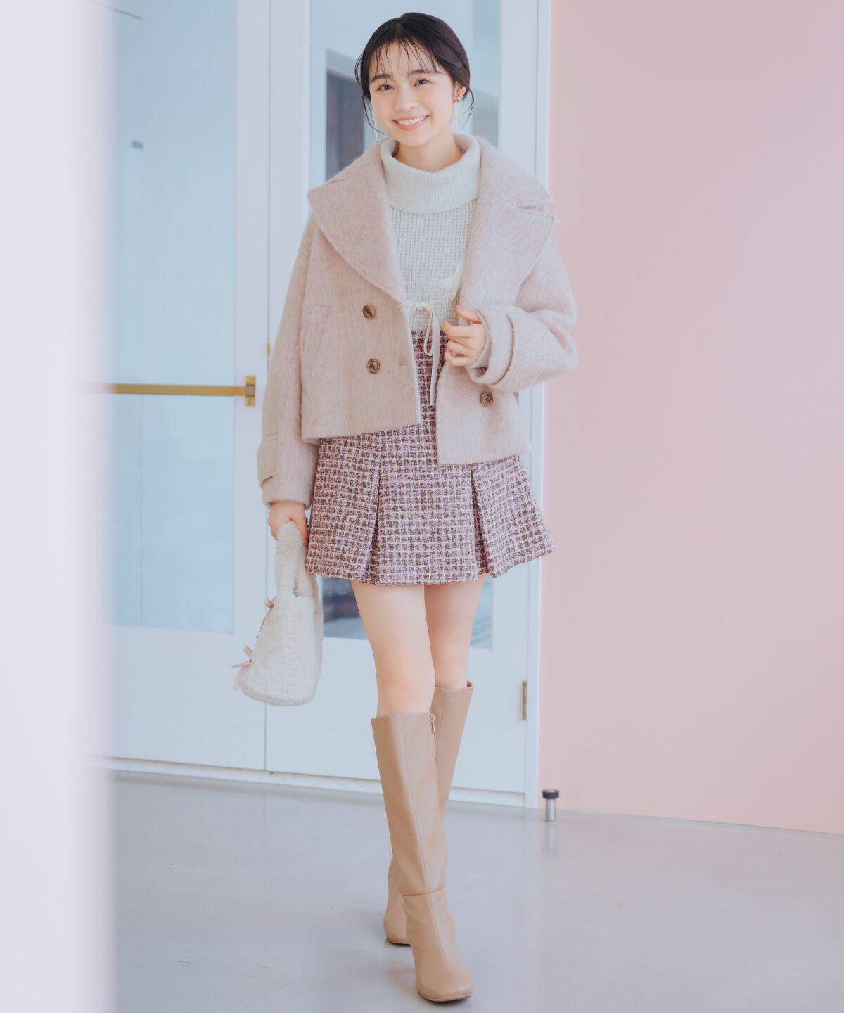 WILLSELECTION「レースアップタートルニット」|ニット・セーター|