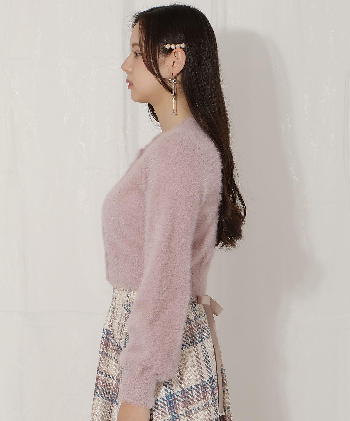 WILLSELECTION「ビジュー付きラメ刺繍カーディガン」|カーディガン|