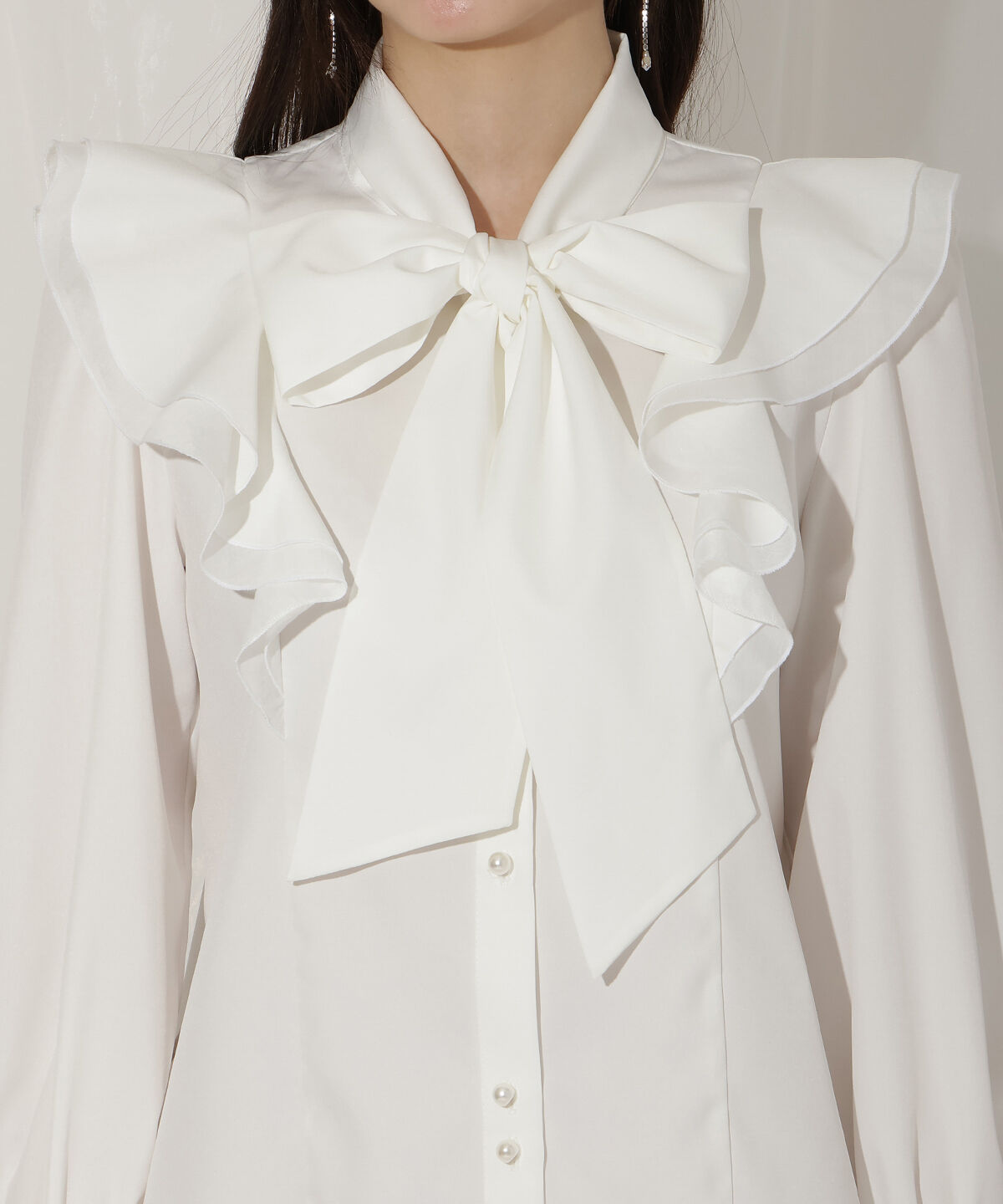 WILLSELECTION「ラッフルボウタイブラウス」|シャツ・ブラウス|