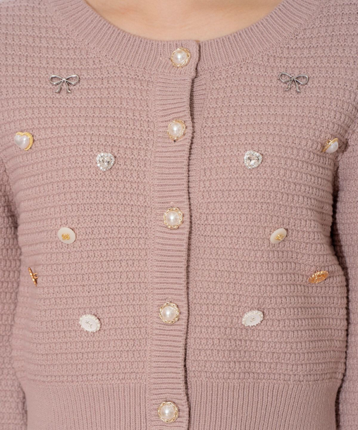 WILLSELECTION「シャイニービジューカーディガン」|カーディガン|