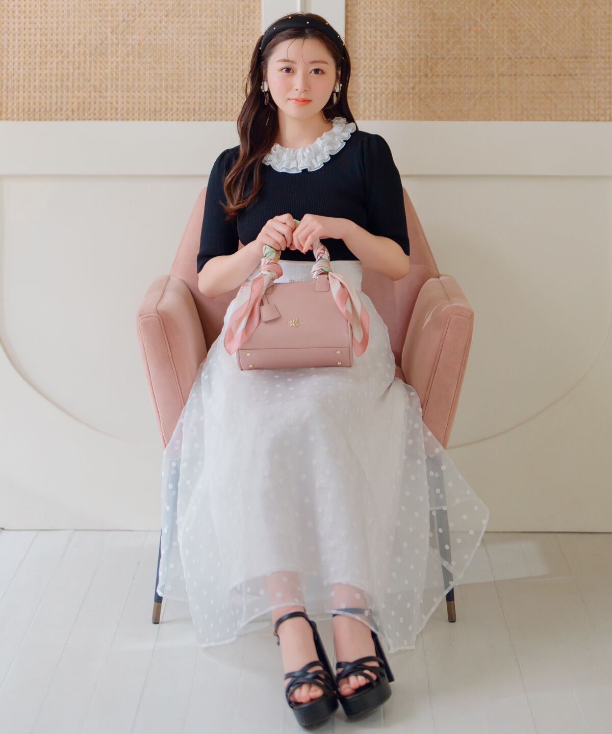 WILLSELECTION「フリル襟リブニット」|ニット・セーター|