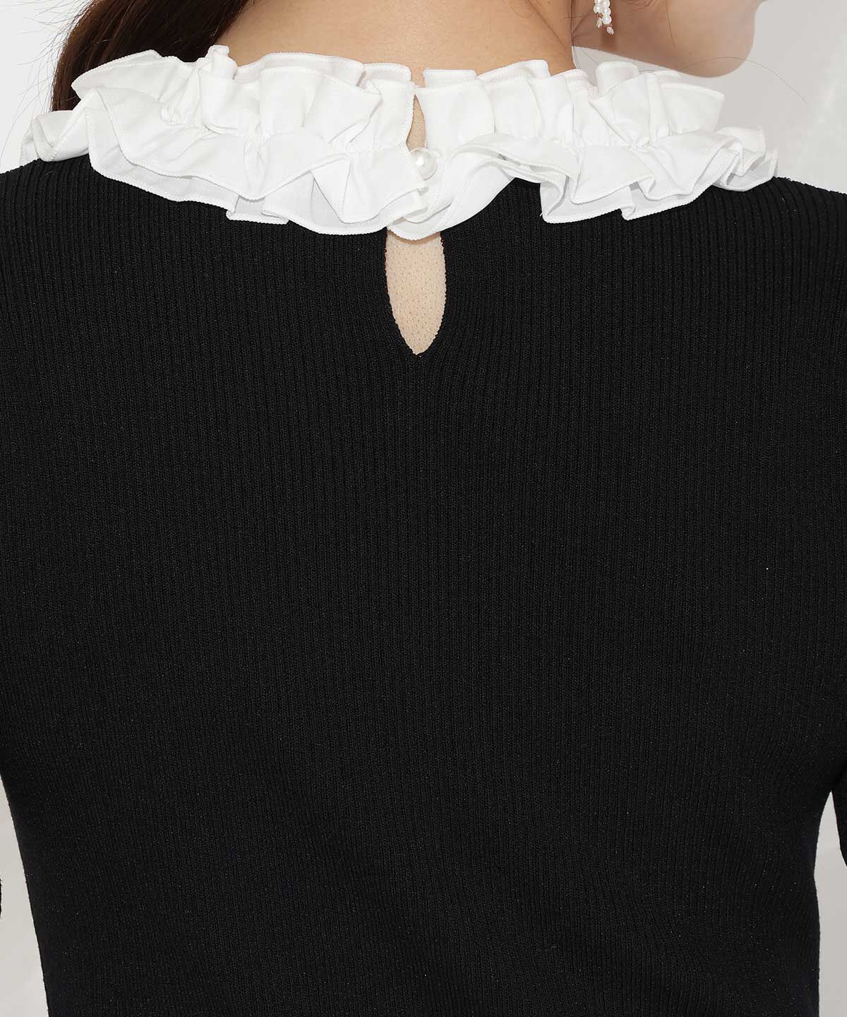 WILLSELECTION「フリル襟リブニット」|ニット・セーター|