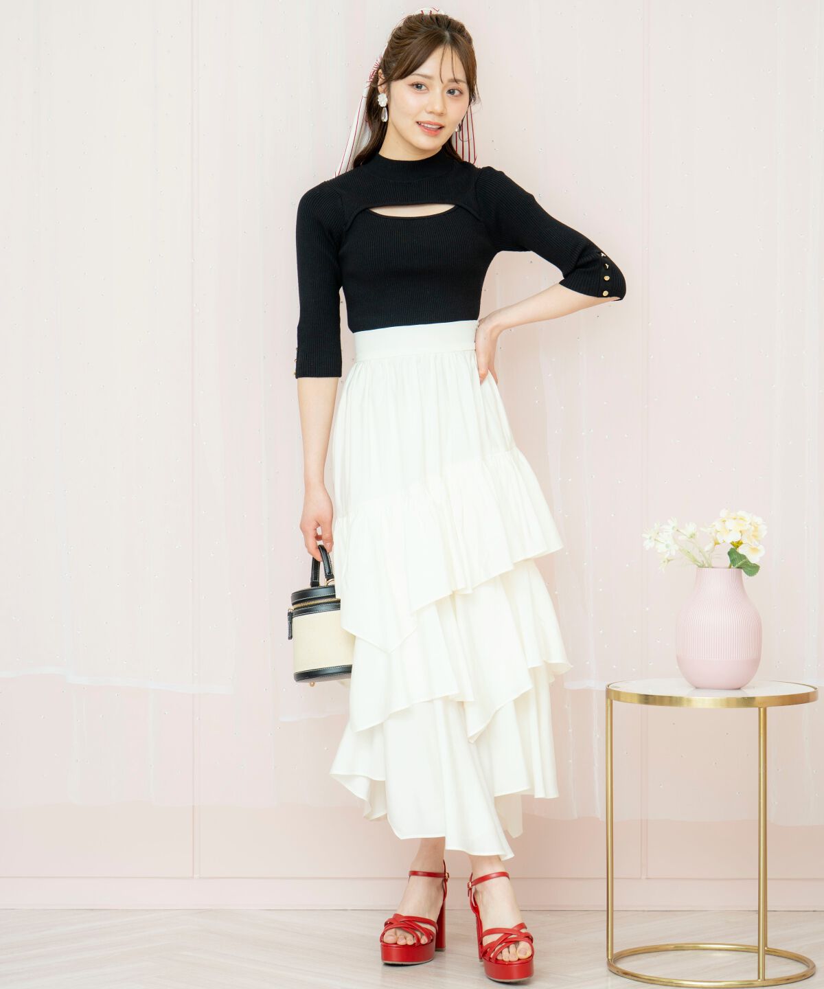 WILLSELECTION「デコルテオープンハイネックプルオーバー」|ニット・セーター|