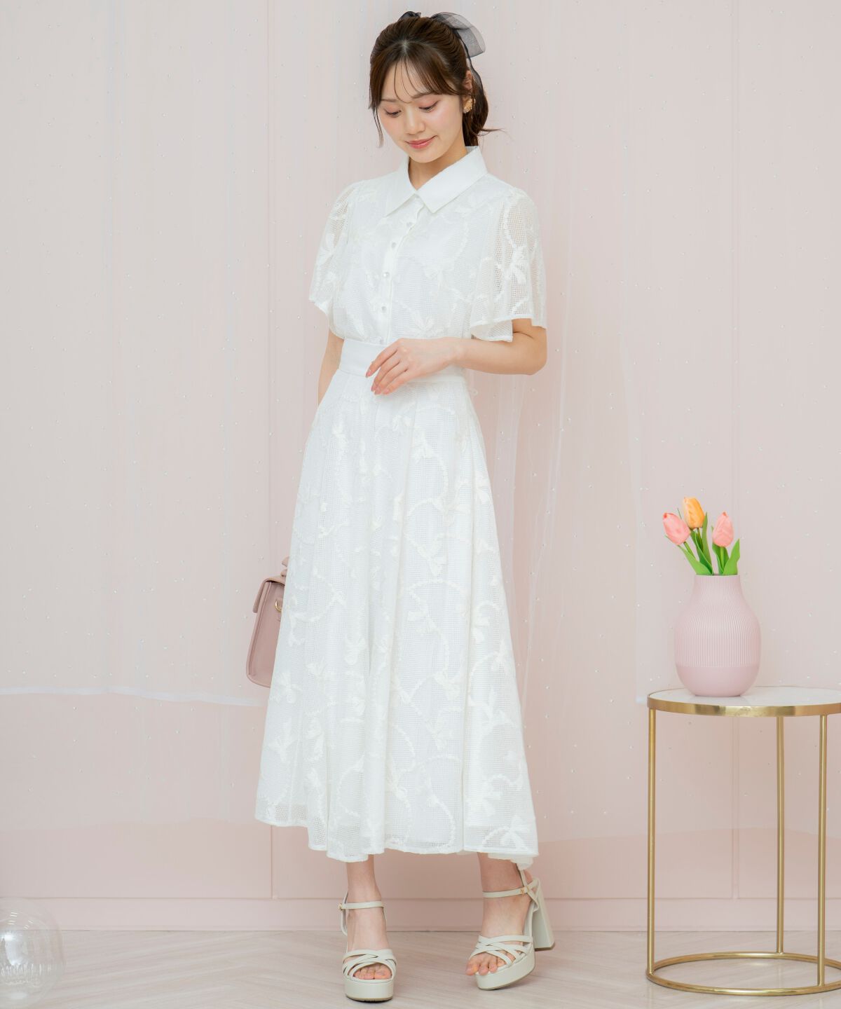 WILLSELECTION「リボンレーススカート」|フレア|