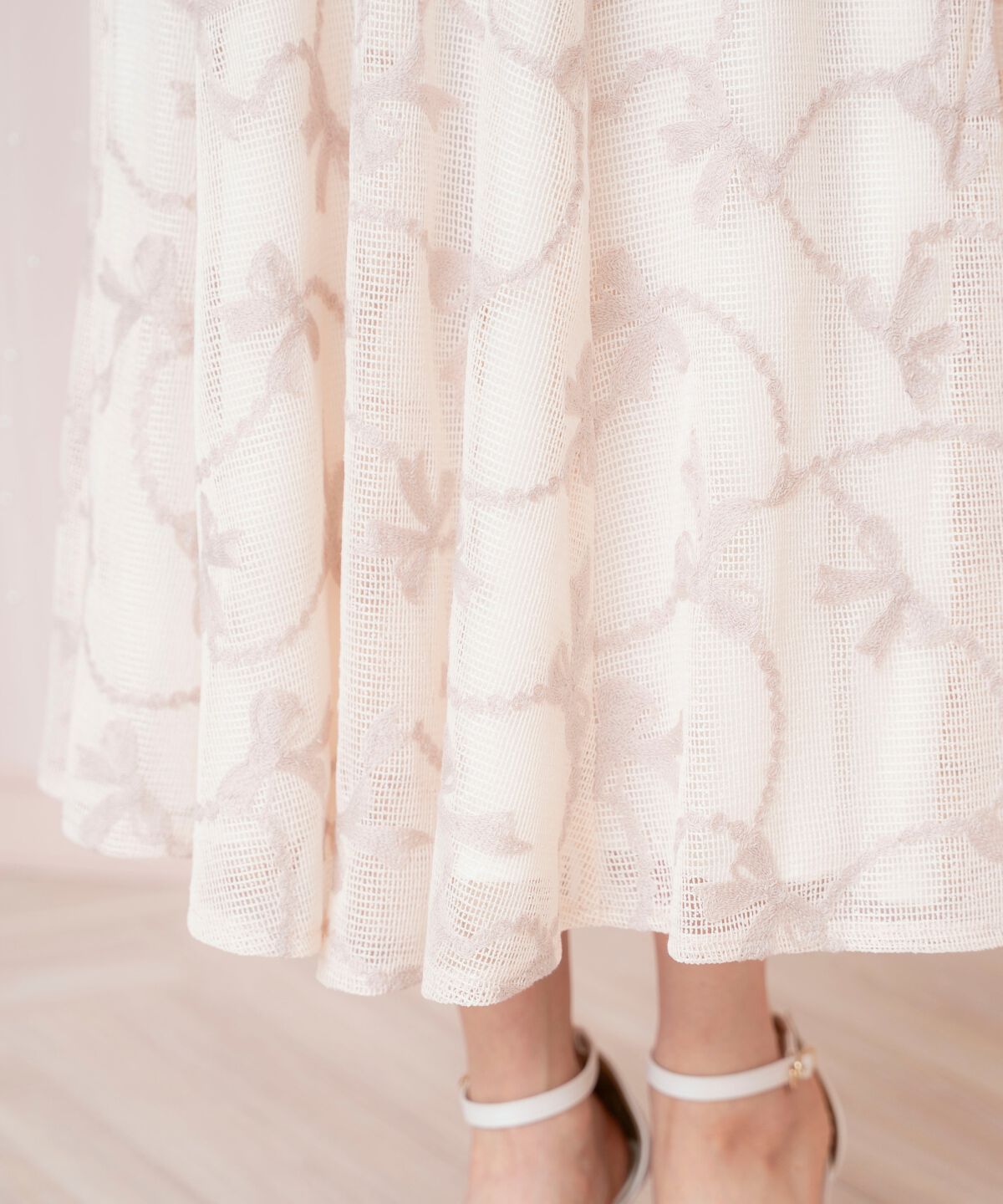 WILLSELECTION「リボンレーススカート」|フレア|