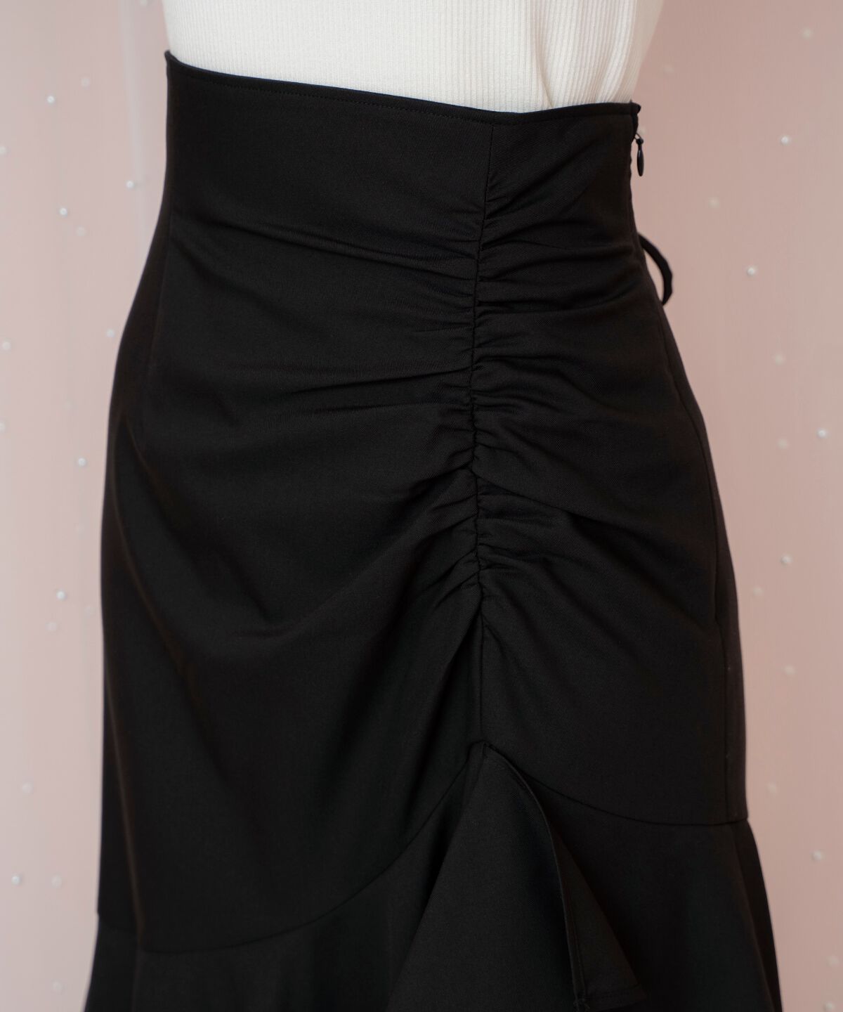 WILLSELECTION「シアーヘムギャザーマーメイドスカート」|フレア|