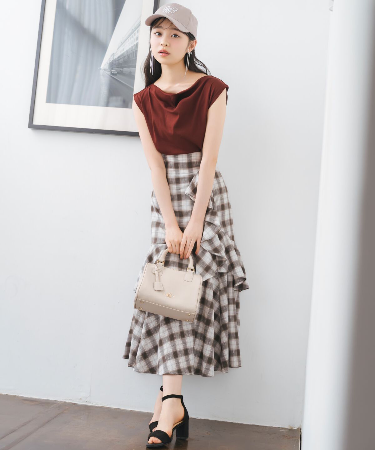 WILLSELECTION「ラッフルティアードヘムスカート」|タイト|