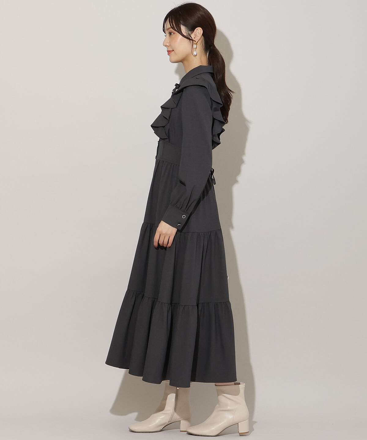 WILLSELECTION「リボンタイティアードシャツワンピース」|ワンピース|