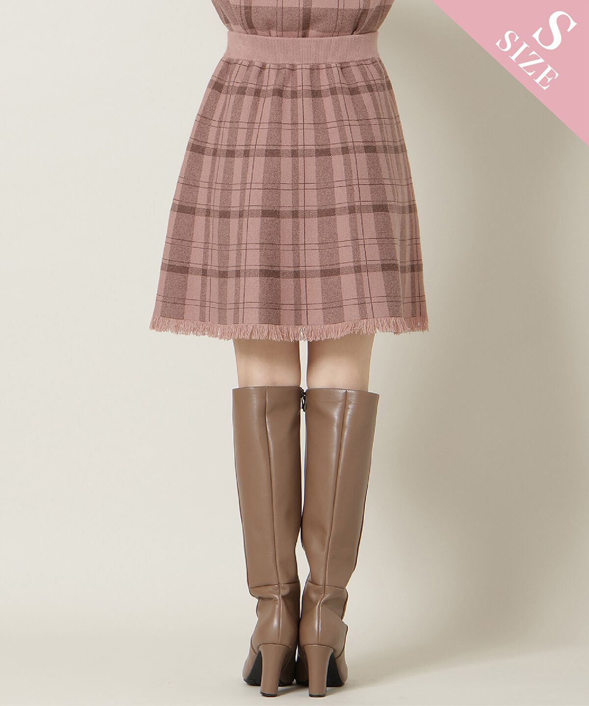 WILLSELECTION「チェック柄ニットフレアスカート」|フレア|