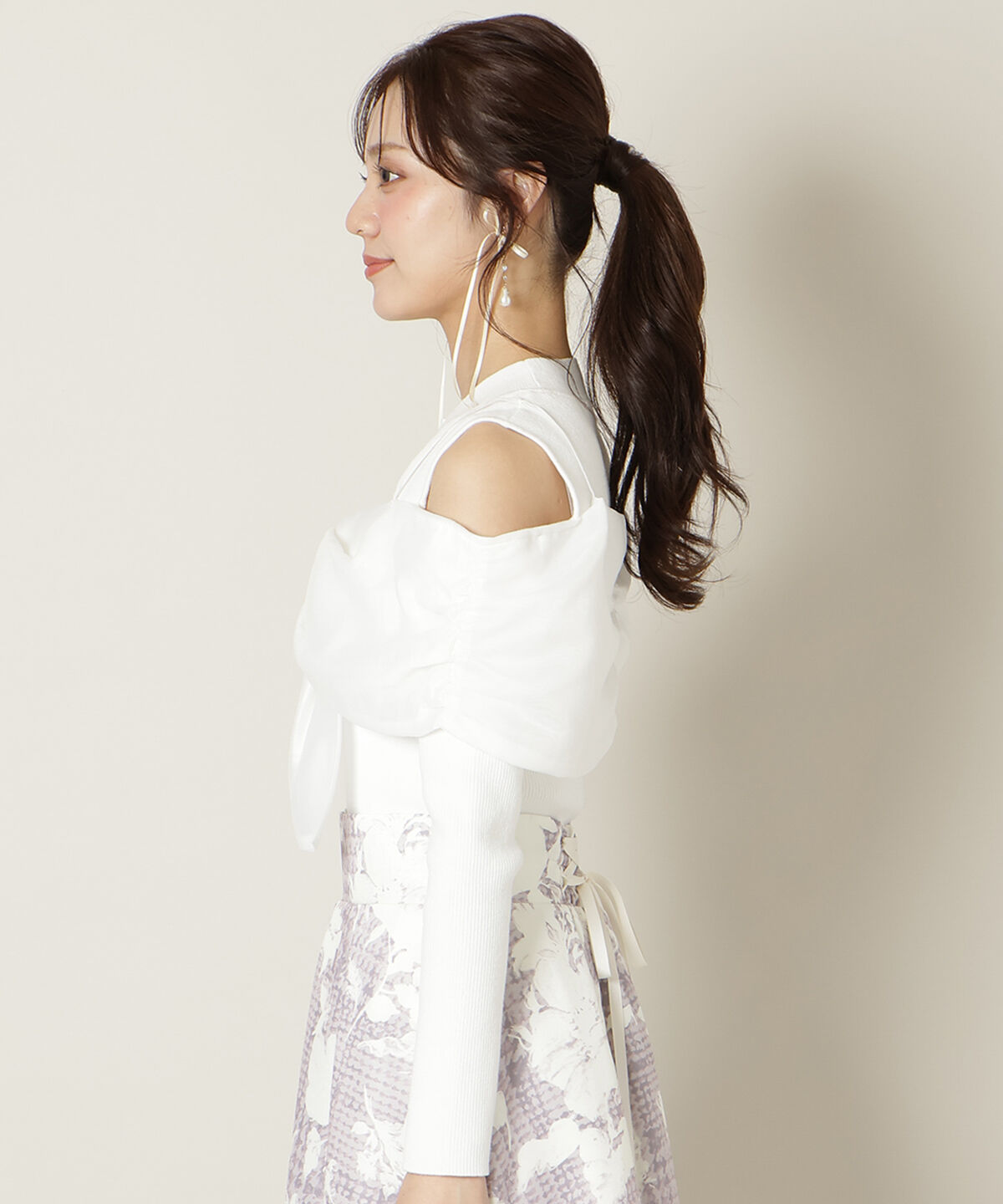 WILLSELECTION「リボンビスチェドッキングリブニット」|ニット・セーター|