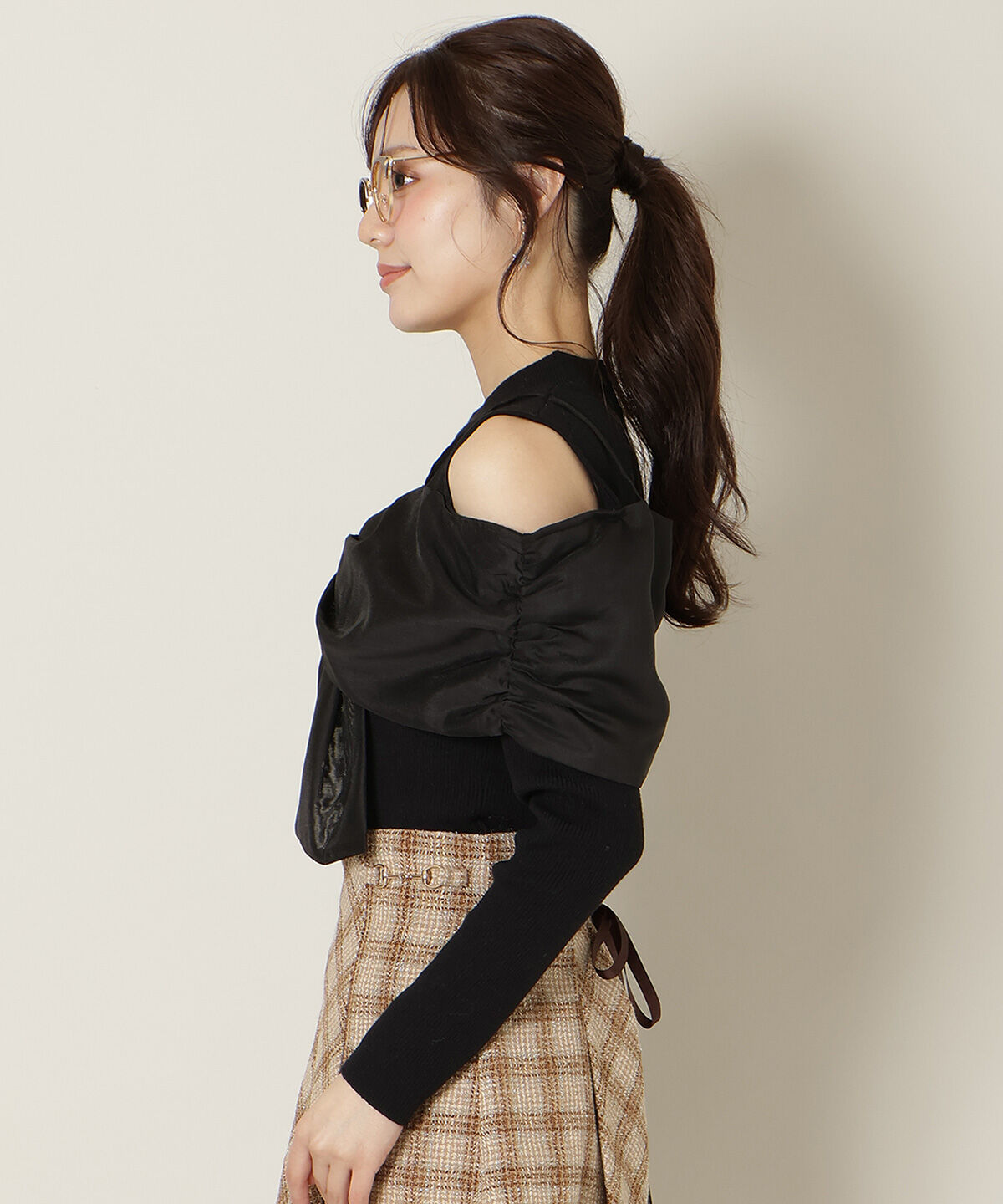 WILLSELECTION「リボンビスチェドッキングリブニット」|ニット・セーター|