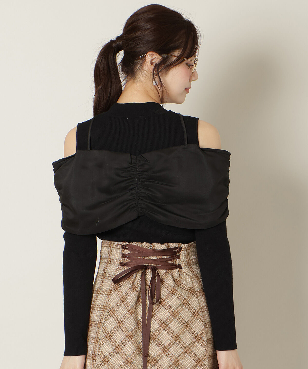 WILLSELECTION「リボンビスチェドッキングリブニット」|ニット・セーター|