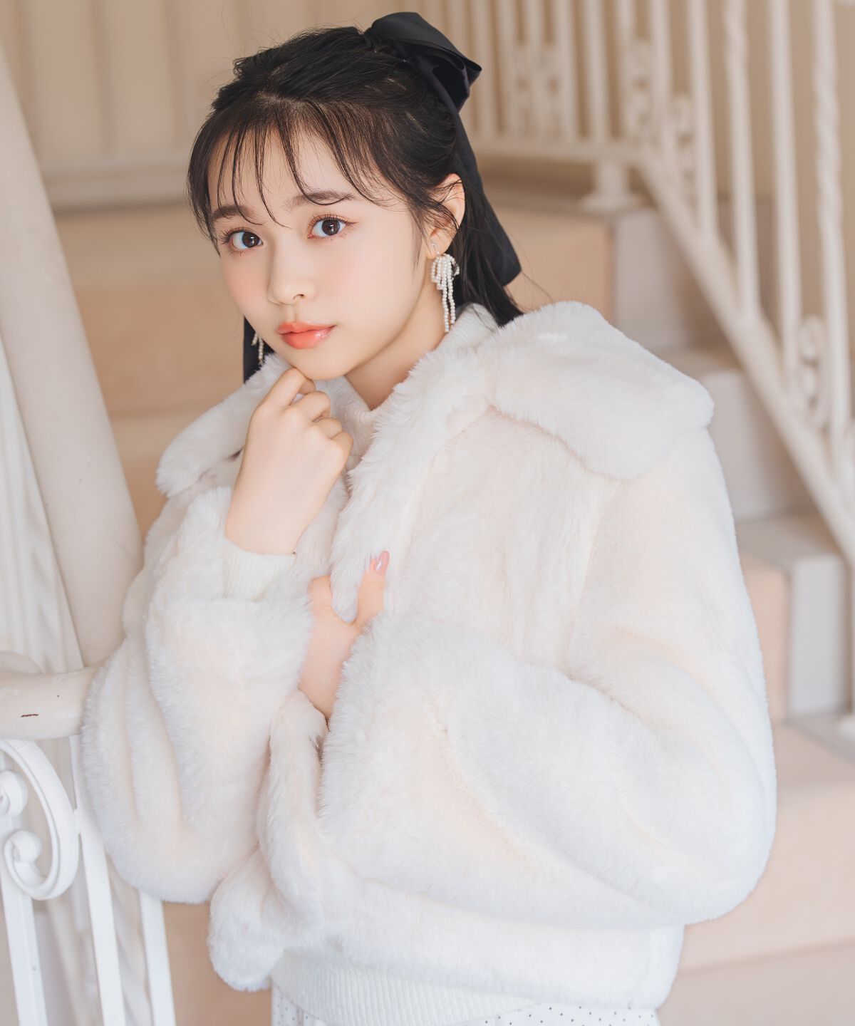 WILLSELECTION「ステンカラーエコファーショートジャケット」|ブルゾン・スタジャン|オフ