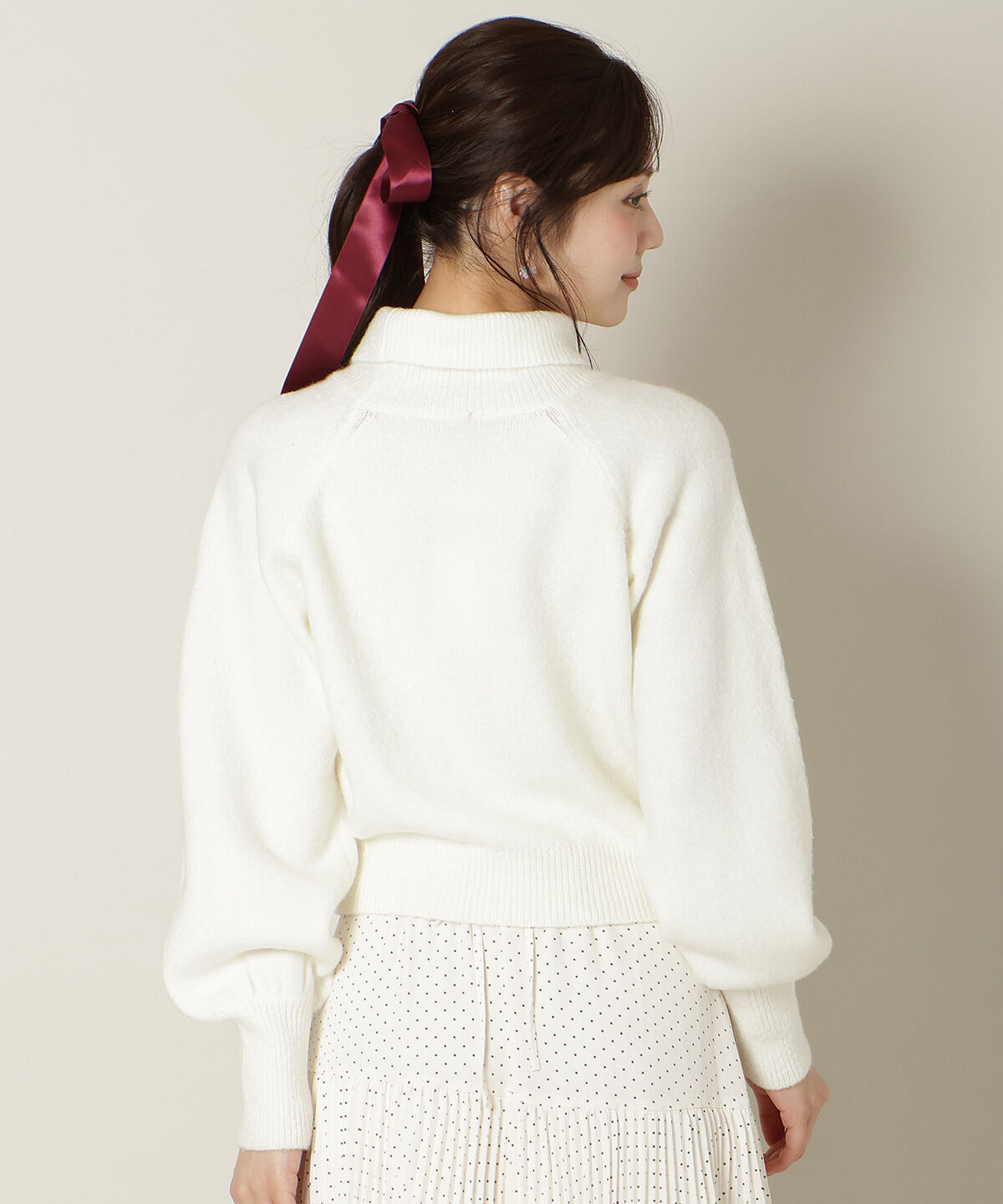 WILLSELECTION「ビジューハイネックニットプルオーバー」|ニット・セーター|